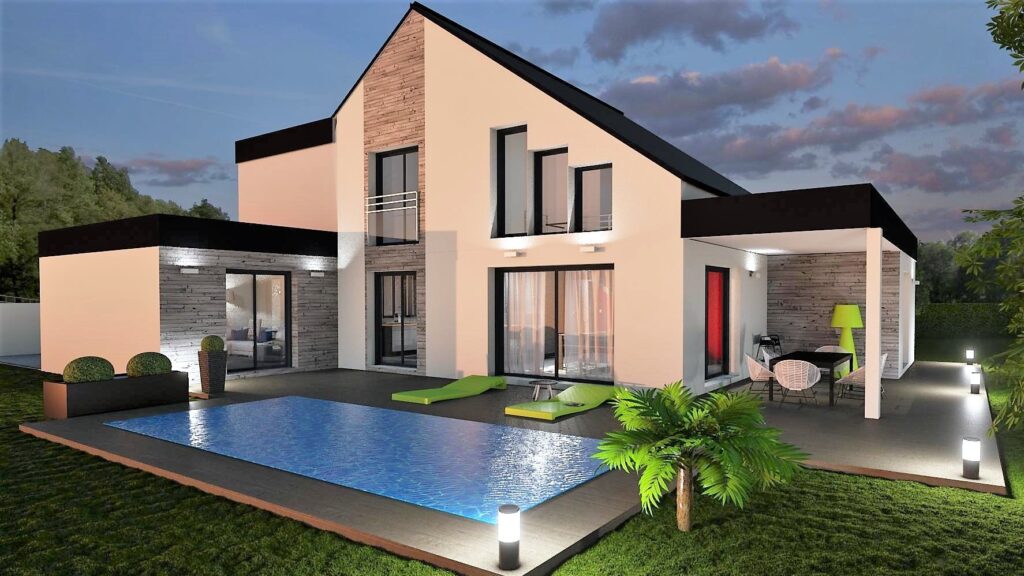 Construction de Maison Contemporaine - modèle "THOREY" - Compagnons ...