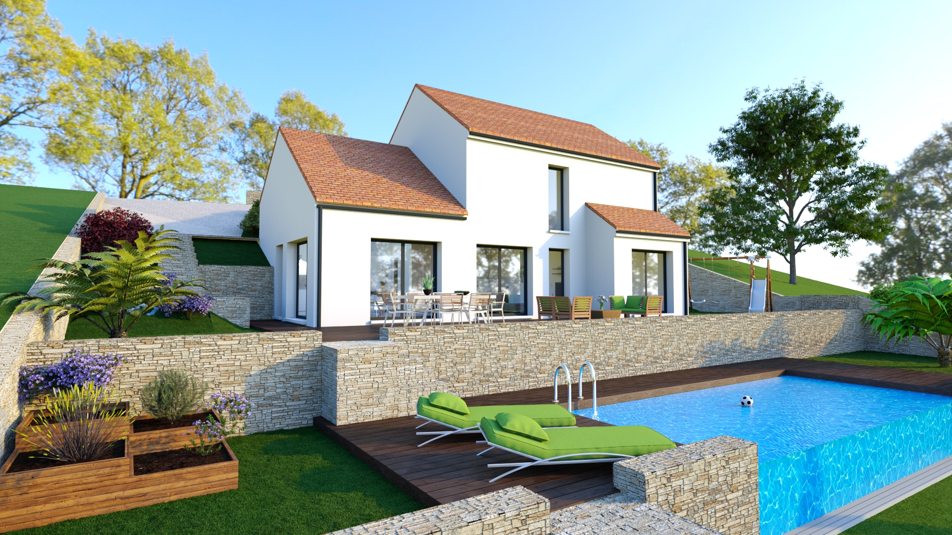 Construction maison MODELE-VELARS avec terrain de 2097 m² à Saint-Georges-sur-Baulche