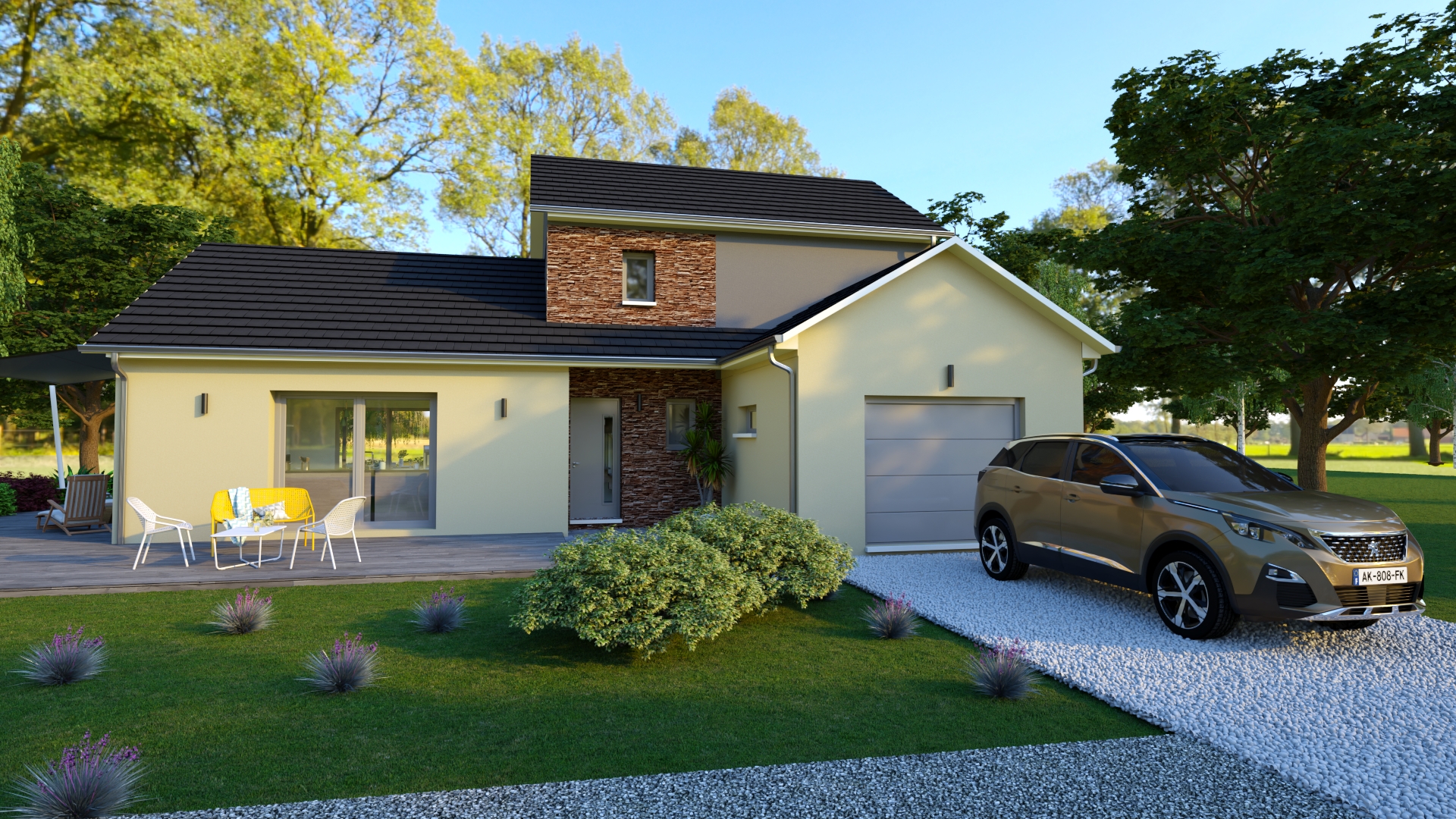 MODELE ORCHAMPS - BERAUD avec terrain de 1827 m²