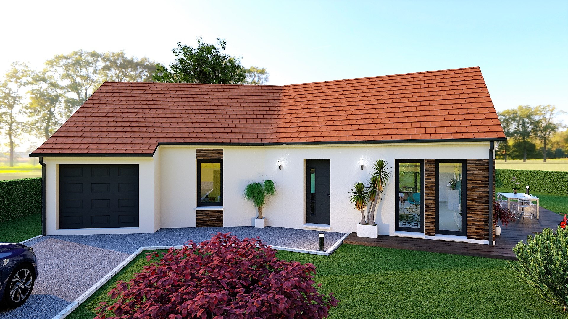 Construction maison MODELE-NAILLY avec terrain de 1098 m² à Marliens