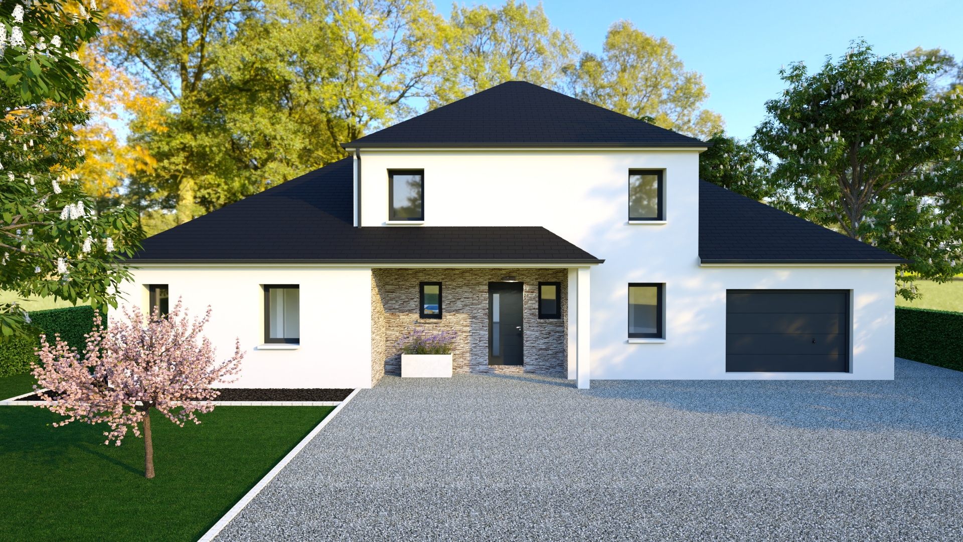 Construction maison MODELE LONGVIC avec terrain de 1099 m² à Curley