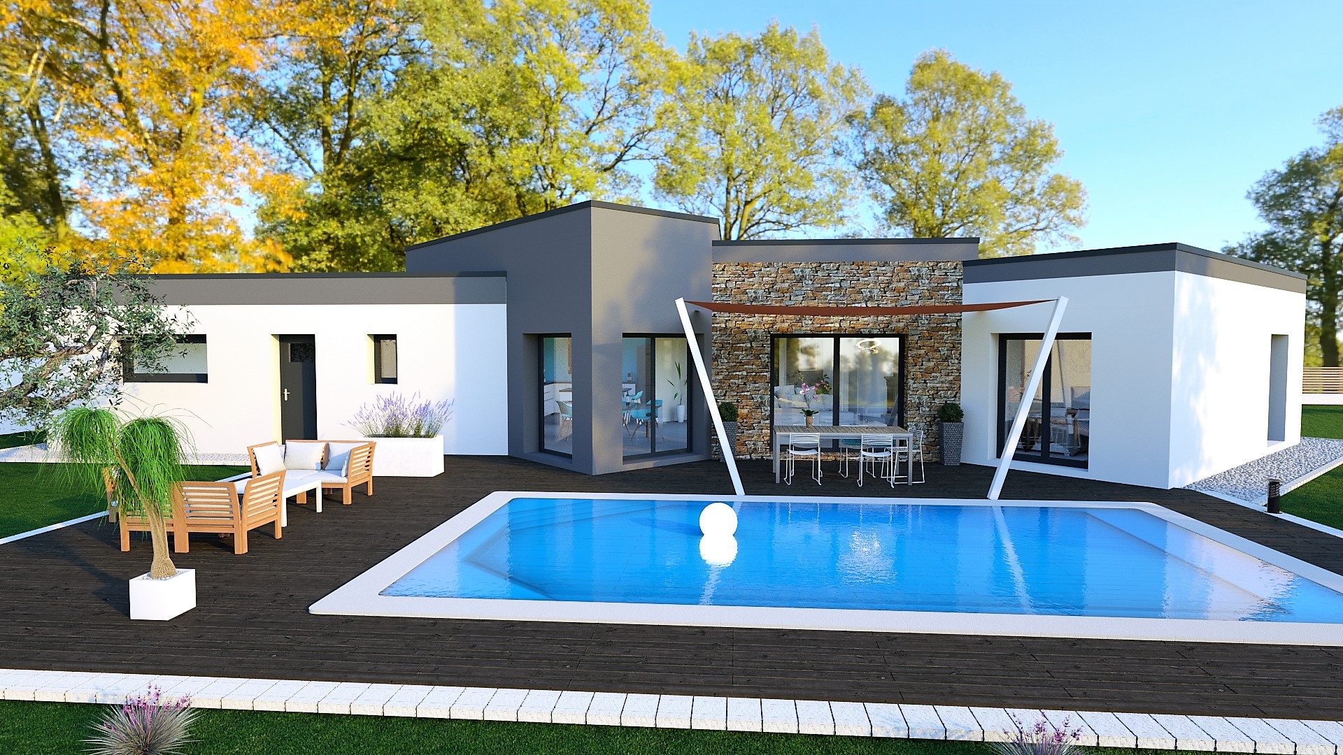 Construction maison MODELE-CHEVIGNY avec terrain de 362 m² à Hauteville-lès-Dijon