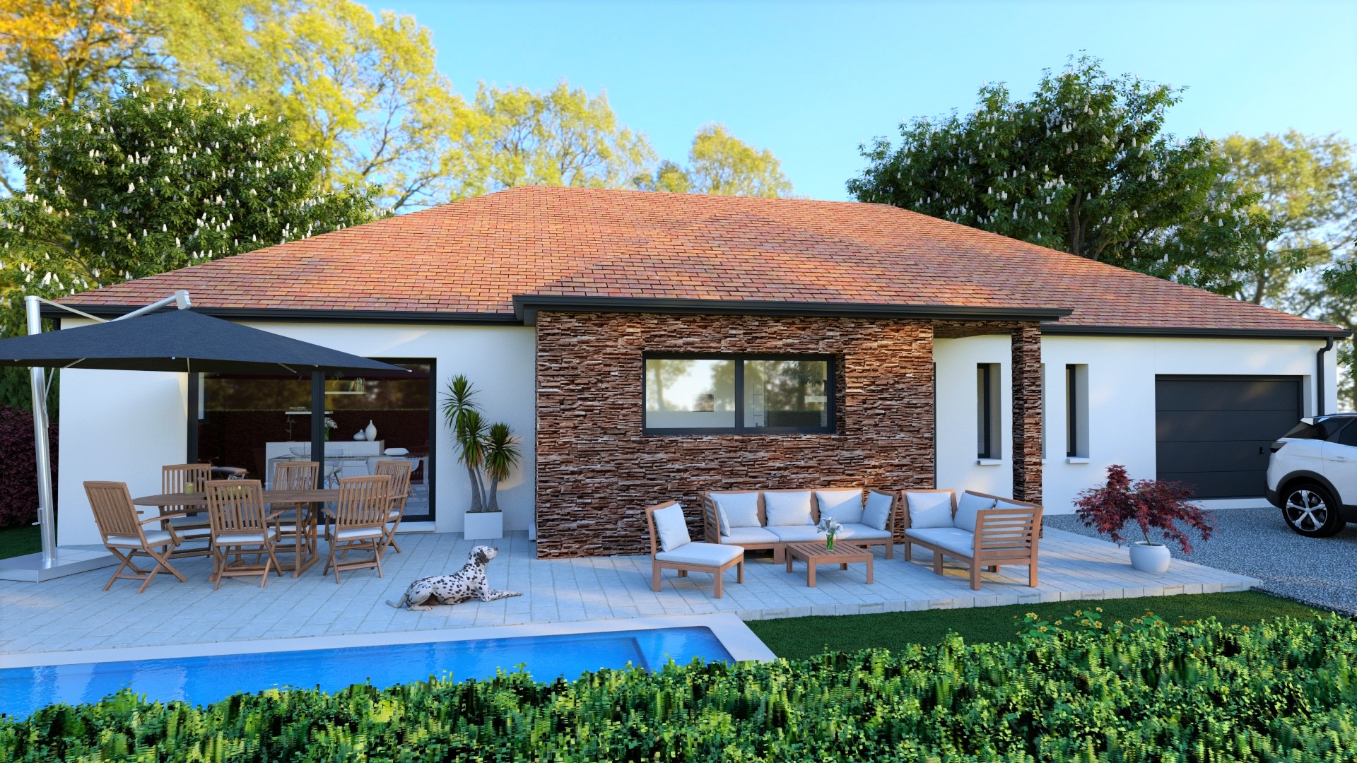 Construction maison MODELE-COMBERTAULT avec terrain de 848 m² à Broindon