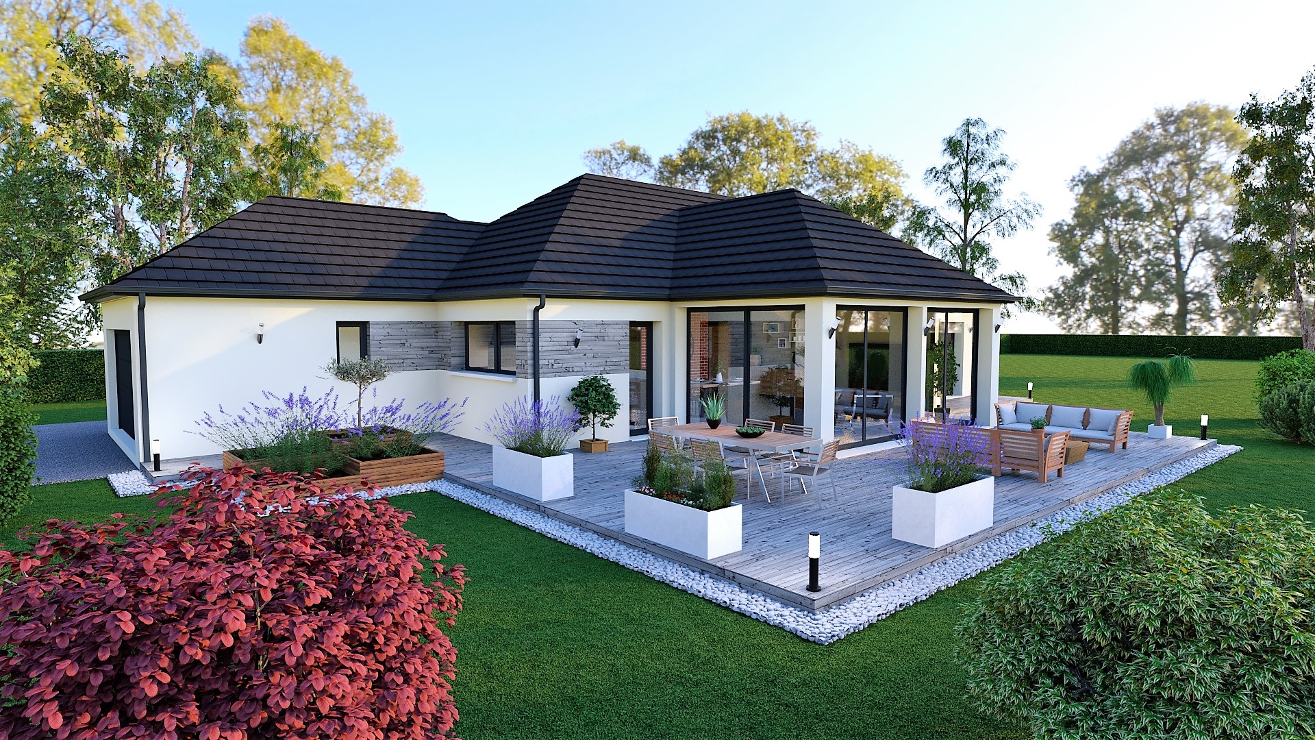MODELE-SEMUR avec terrain de 1400 m²