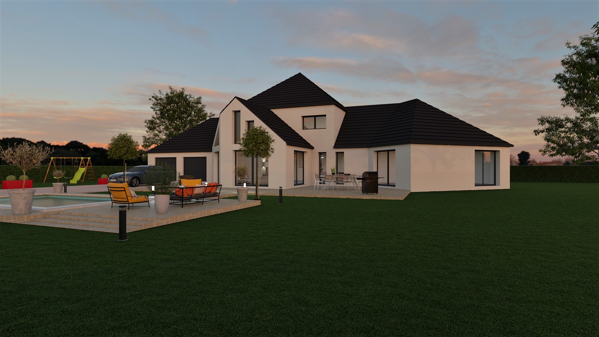 Construction maison MODELE-MONETEAU avec terrain de 867 m² à Annay-la-Côte