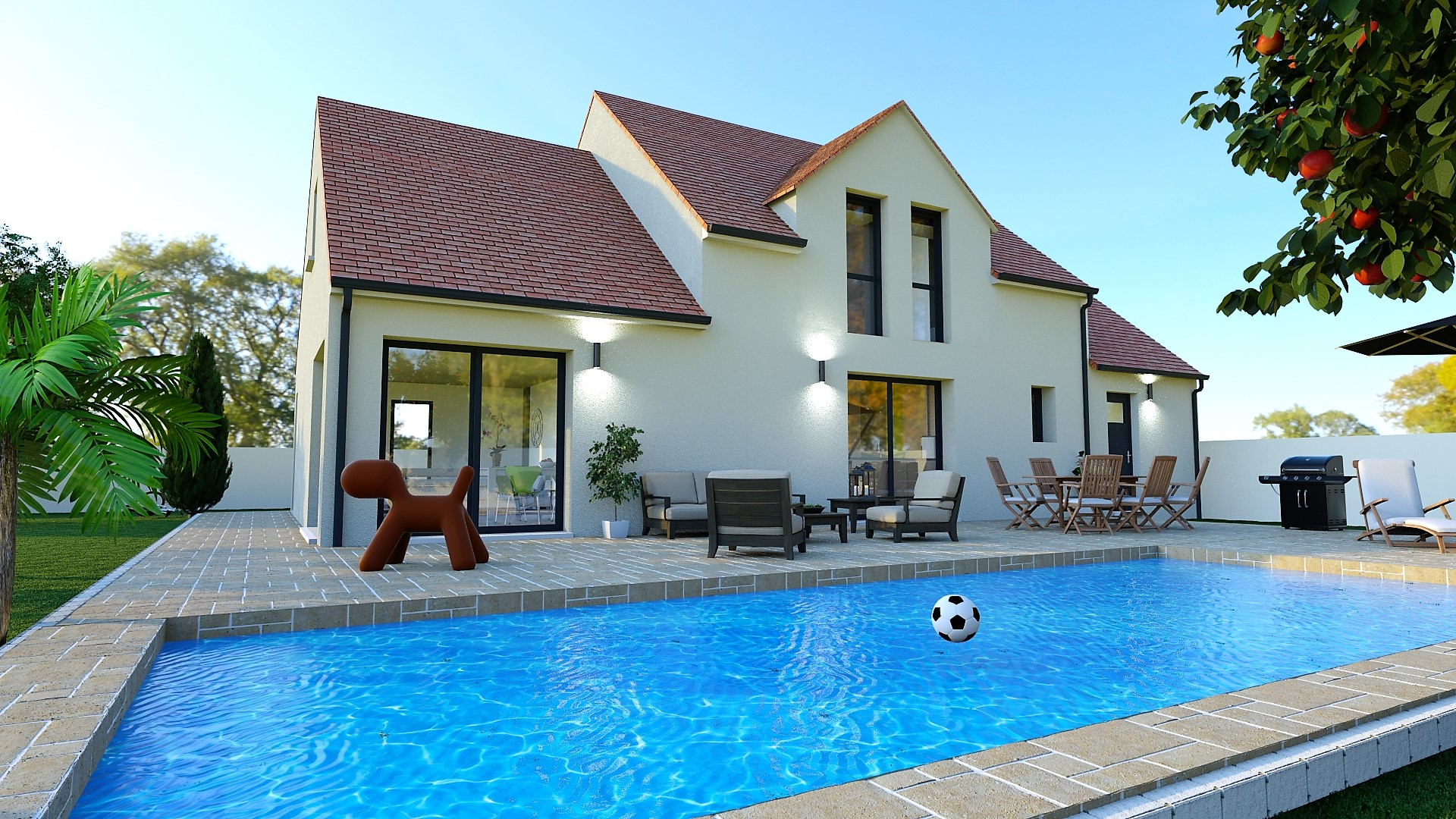 Construction maison MODELE-ORGEUX avec terrain de 1000 m² à Saint-Euphrône