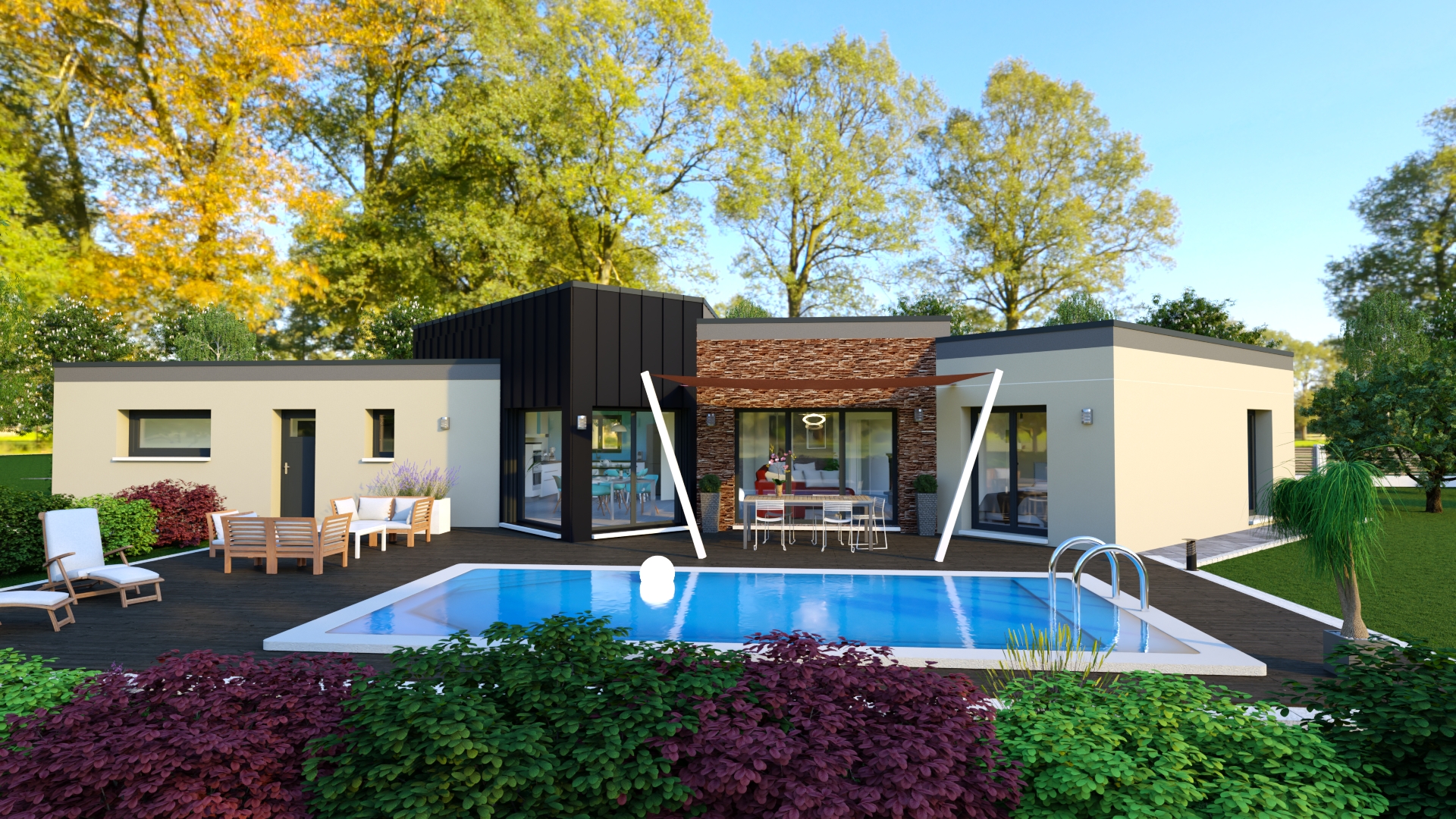 Construction maison RUCH avec terrain de 1350 m² à Domats