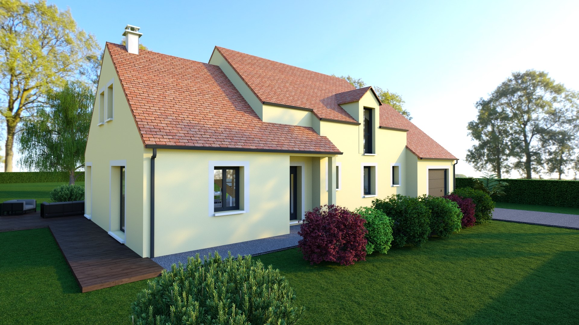 Construction maison MODELE-FARGEAU avec terrain de 434 m² à Saint-Apollinaire