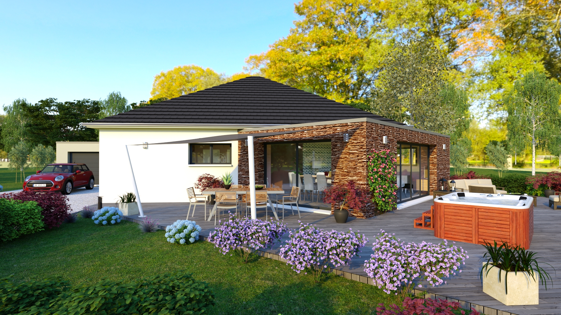 Construction maison MODELE DAMPIERRE avec terrain de 1509 m² à Merceuil