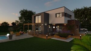 MODELE-VALLAN avec terrain de 2510 m²