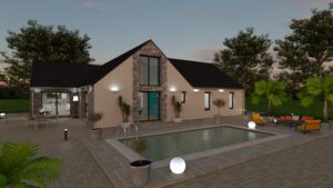 MODELE-SALIGNY avec terrain de 1700 m²